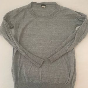 J. Crew Gray Crew Neck Blend Sweater XS